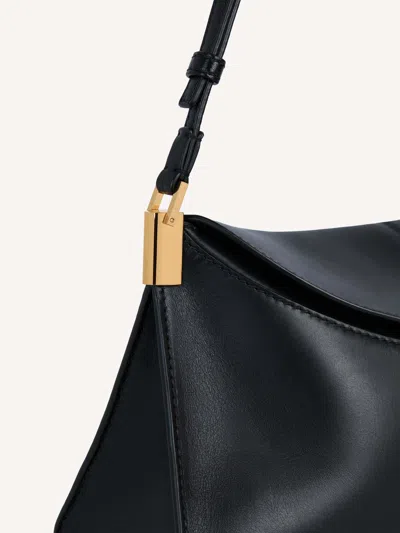 Balmain 64-83 Medium Bag In Smooth Leather In Black