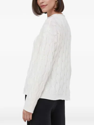 Benetton Cable-knit Sweater In Neutrals