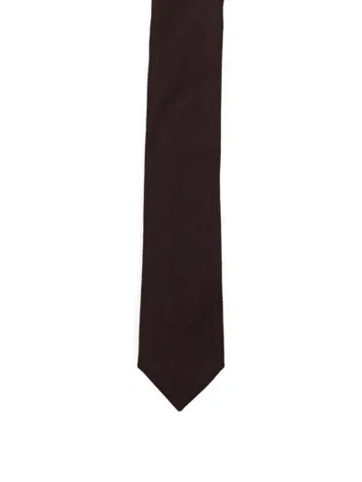 Eleventy Pointed-tip Tie In Brown