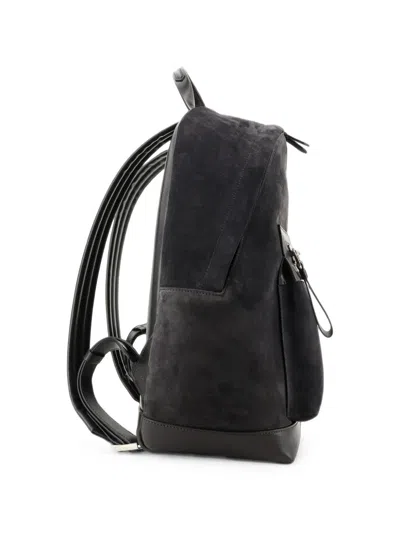 Tom Ford Suede Backpack With Maxi Zip On The Front In Purple