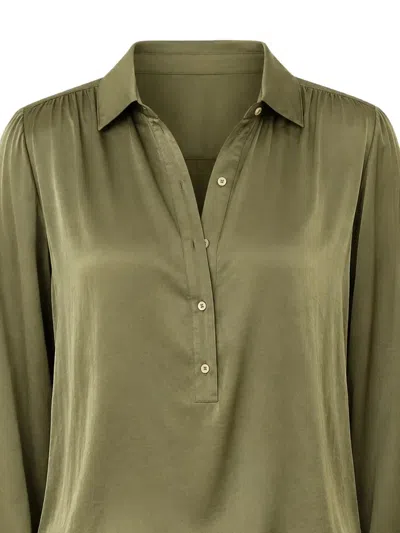 Maison123 Babylon Elasticated Blouse In Green