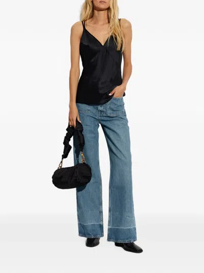 Samsoe & Samsoe Sarebecca Patch-pocket Jeans In Blue
