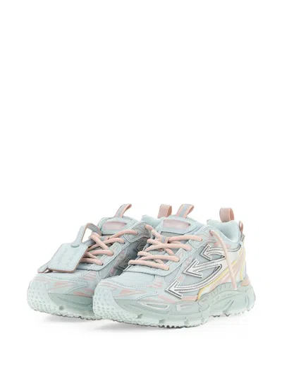 Off-white Layered Technical Mesh Sneakers In Blue