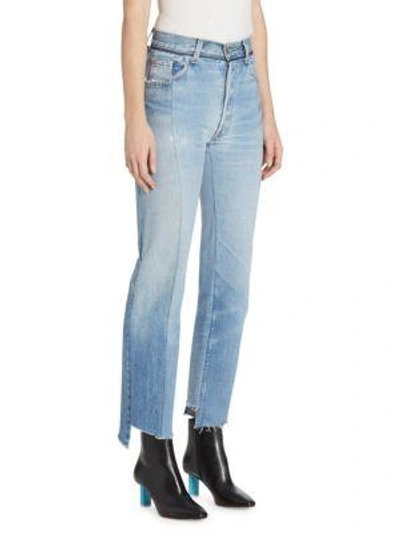 Shop Vetements Reworked Distressed Jeans In Blue