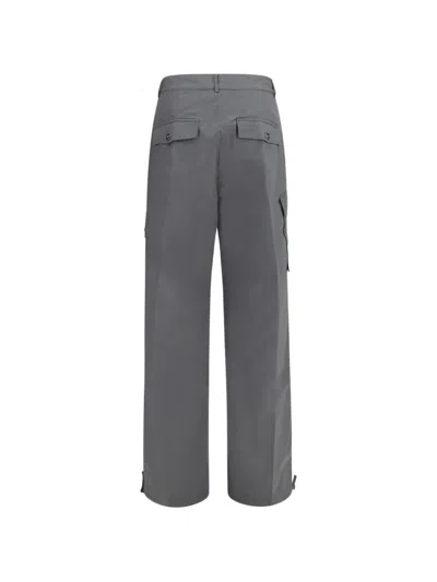 Ganni Patch-pocket Cargo Pants In Grey