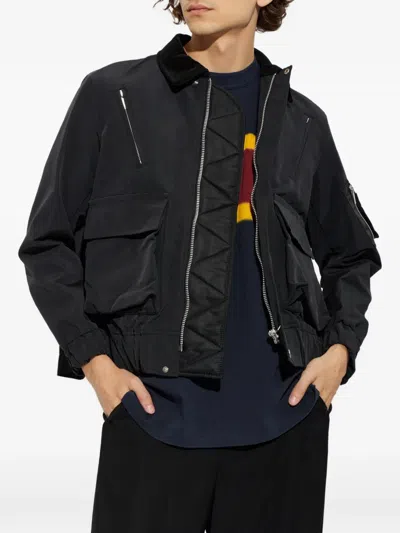 Sacai Multi-pocket Jacket In Black