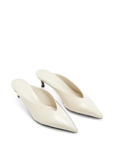 Schutz Pointed-toe Leather Mules In Multi
