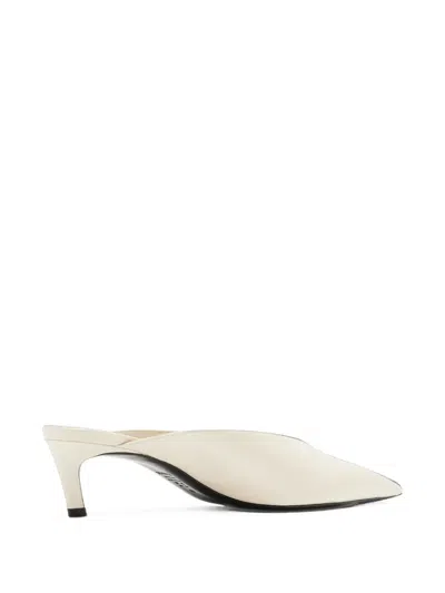 Schutz Pointed-toe Leather Mules In Multi