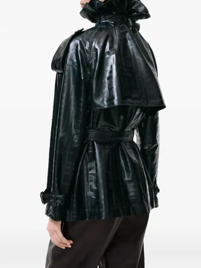 Burberry Check-pattern Jacket In Schwarz