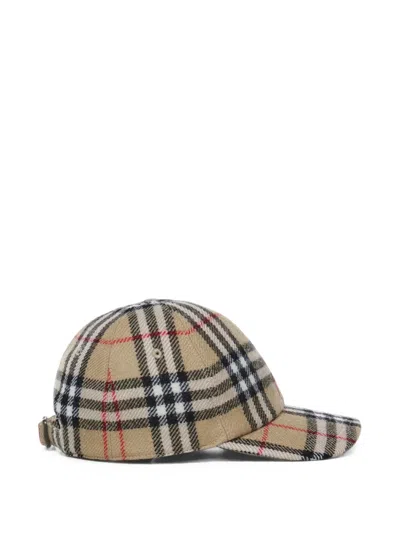 CHECK WOOL BASEBALL CAP