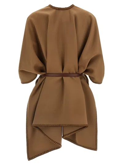 Max Mara Cape In Camel