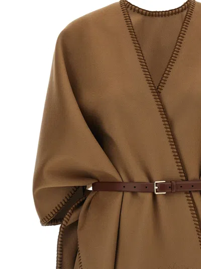 Max Mara Cape In Camel