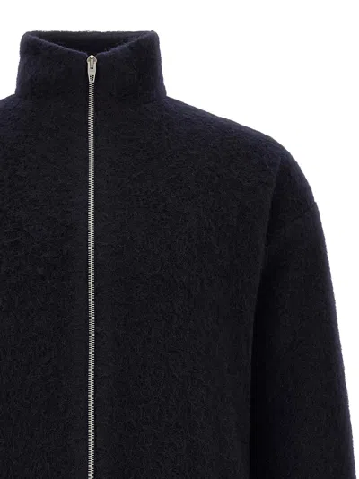 Jil Sander Wool Blend Sweatshirt In Blue