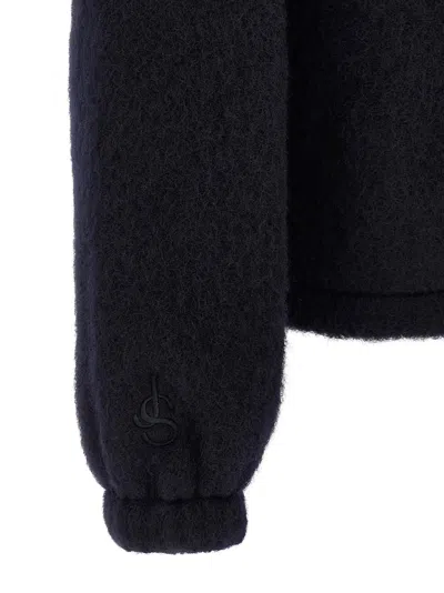 Jil Sander Wool Blend Sweatshirt In Blue
