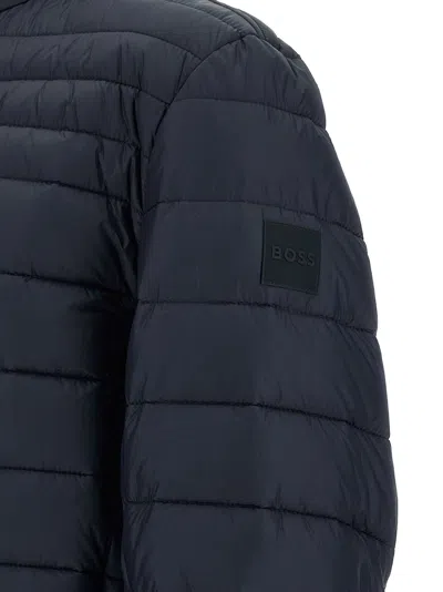 Hugo Boss Quilted Down Down Jacket In Navy