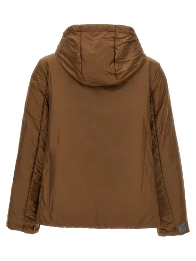 Max Mara The Cube Down Jacket In Brown