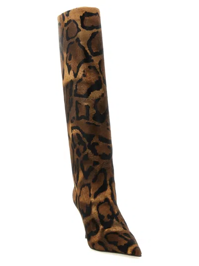 Le Silla Leopard-print Calf Boot In Multi