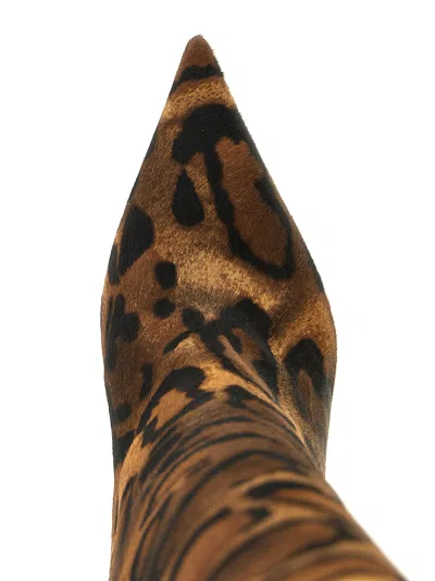 Le Silla Leopard-print Calf Boot In Multi