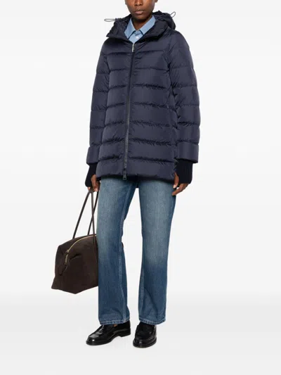 Herno Quilted Down Down Jacket In Blue