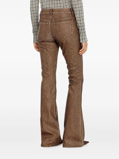Diesel Washed Bootcut Jeans In Brown