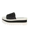 STELLA MCCARTNEY Black Sandals With Contrasting Wedge And Soles,468274W1BW11000
