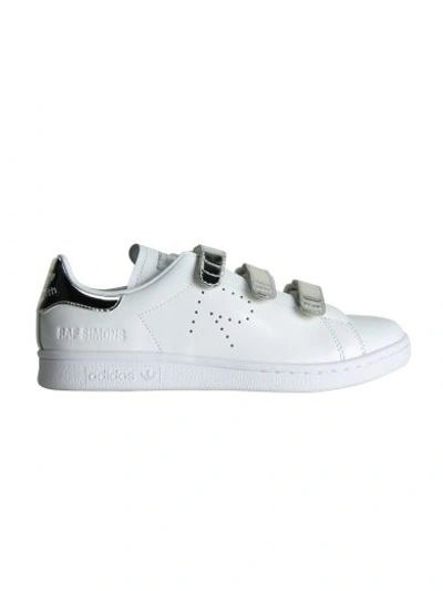 Adidas Originals Adidas By Raf Simons White Sneakers With Silver Straps