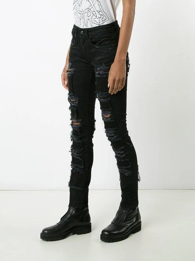 Shop R13 Alison Patch Skinny Jeans - Black