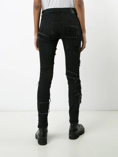 Shop R13 Alison Patch Skinny Jeans - Black