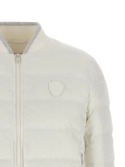 Brunello Cucinelli Quilted Goose Down Down Jacket In Neutral