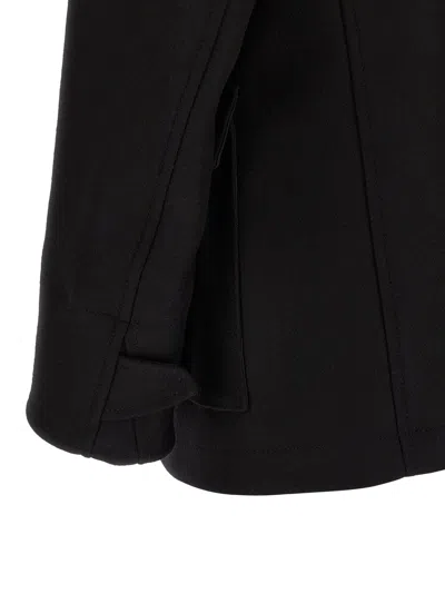 Dsquared2 Wool Double-breasted Coat In Black