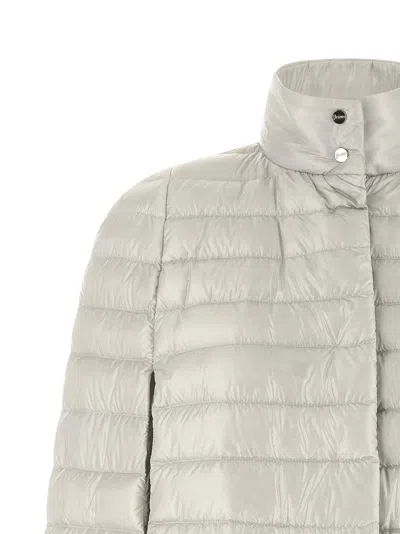 Herno Ultralight Quilted Down Cape Down Jacket In Cream