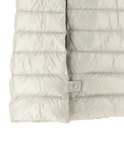 Herno Ultralight Quilted Down Cape Down Jacket In Cream