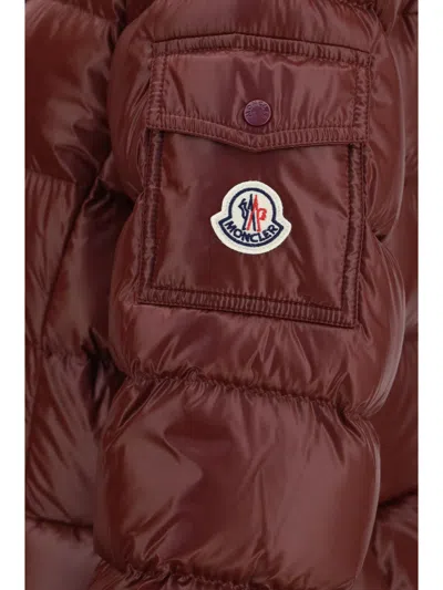 Moncler Barante Down Jacket In Dark Red