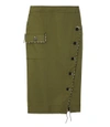 ALTUZARRA Olive Green 'Curry' Skirt,217501625SS17
