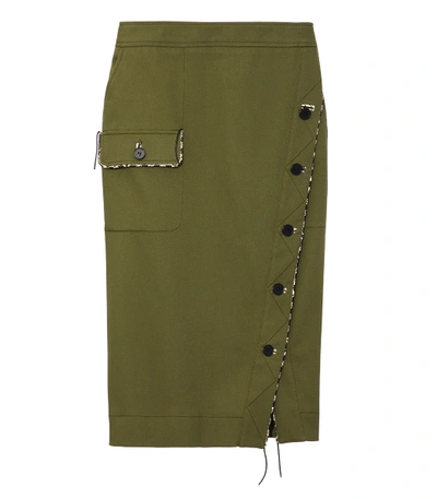 Shop Altuzarra Olive Green 'curry' Skirt