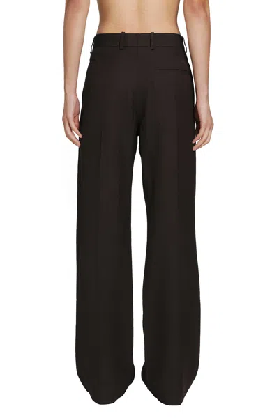 Acne Studios Tailored Herringbone Trousers In Brown