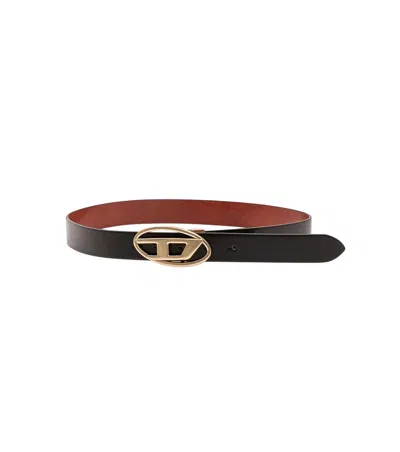 Diesel Black 1dr Solid Reversible Belt In Multi