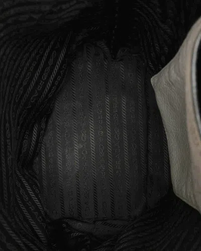Pre-owned Prada Drawstring Bucket Bag In Grey