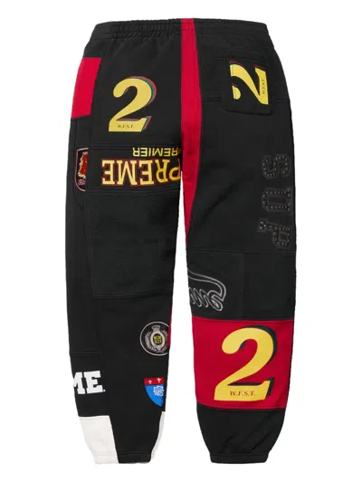 Supreme Patchwork Track Pants In Black