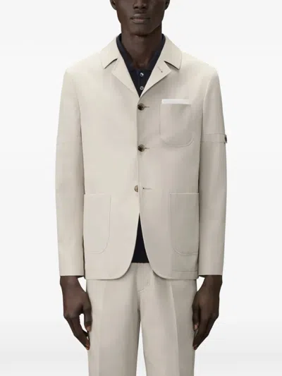 Thom Browne Patch-pocket Dinner Jacket In Neutral