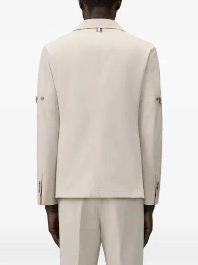 Thom Browne Patch-pocket Dinner Jacket In Neutral