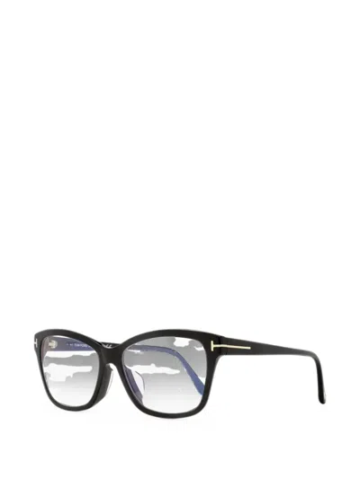 Tom Ford Rectangular-frame Glasses In Black