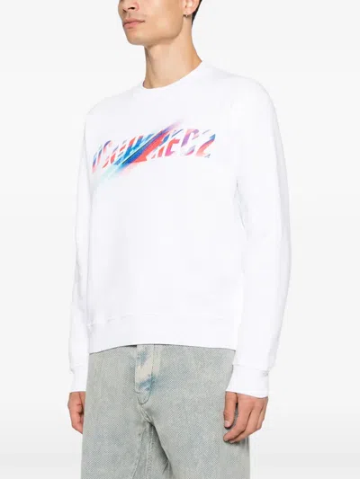 Dsquared2 Logo-print Sweatshirt In White
