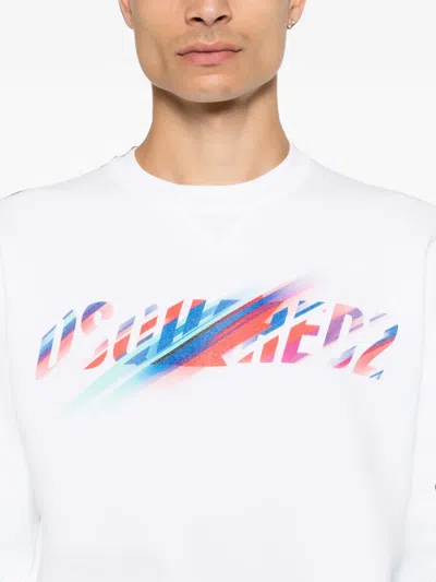 Dsquared2 Logo-print Sweatshirt In White