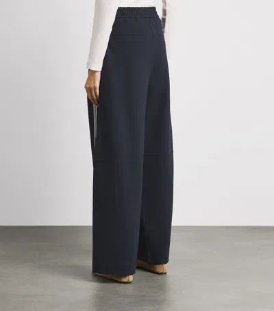Me+em Jersey Stripe Sweatpants In Navy