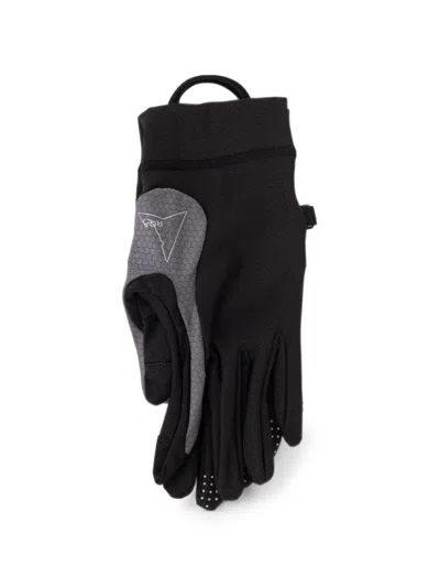 Roa Textured-panel Gloves In Black