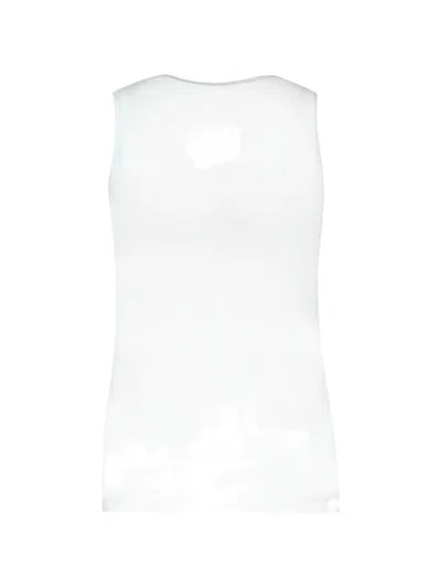 Balmain Embroidered Vest Top In White