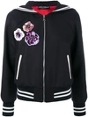DOLCE & GABBANA floral applique sailor jacket,DRYCLEANONLY