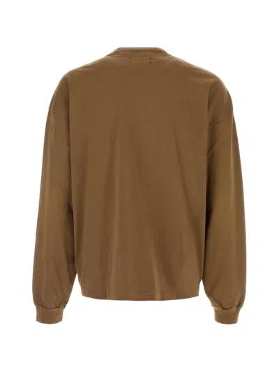 Amiri Script Oversized Long Sleeve Tee In Brown