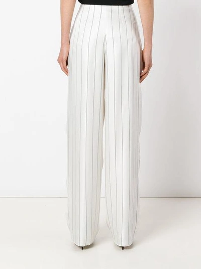 Shop Giorgio Armani Striped High Waist Trousers